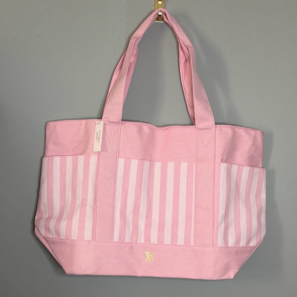 Victoria's Secret Handbags - NWT! VS Striped Tote Bag